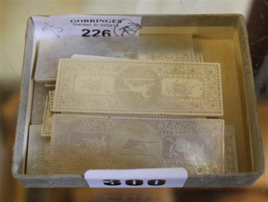 Ten Chinese export mother of pearl gaming counters(-)